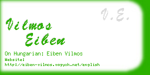 vilmos eiben business card